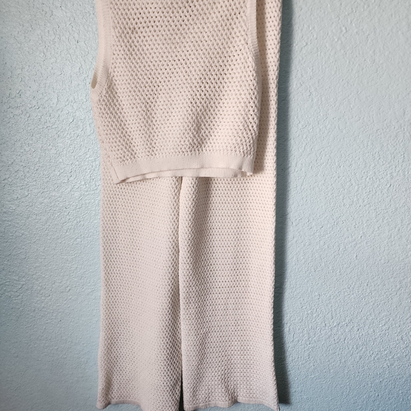 House of Harlow 1960 Ivory Knit Sweater Crochet Pant Set - Picture 7 of 16